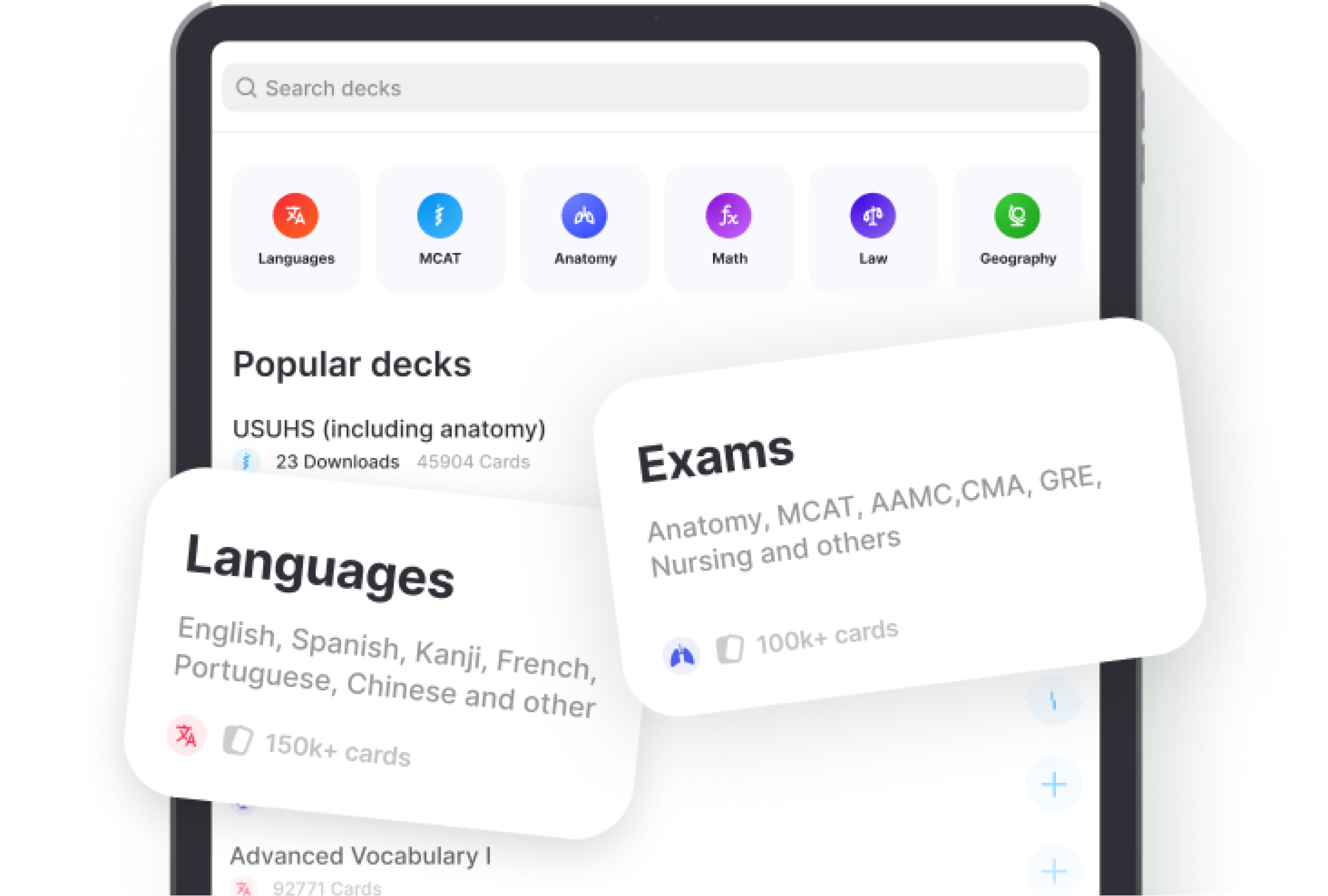 Choose from 50K+ pre-made decks Choose from 50K+ pre-made decks